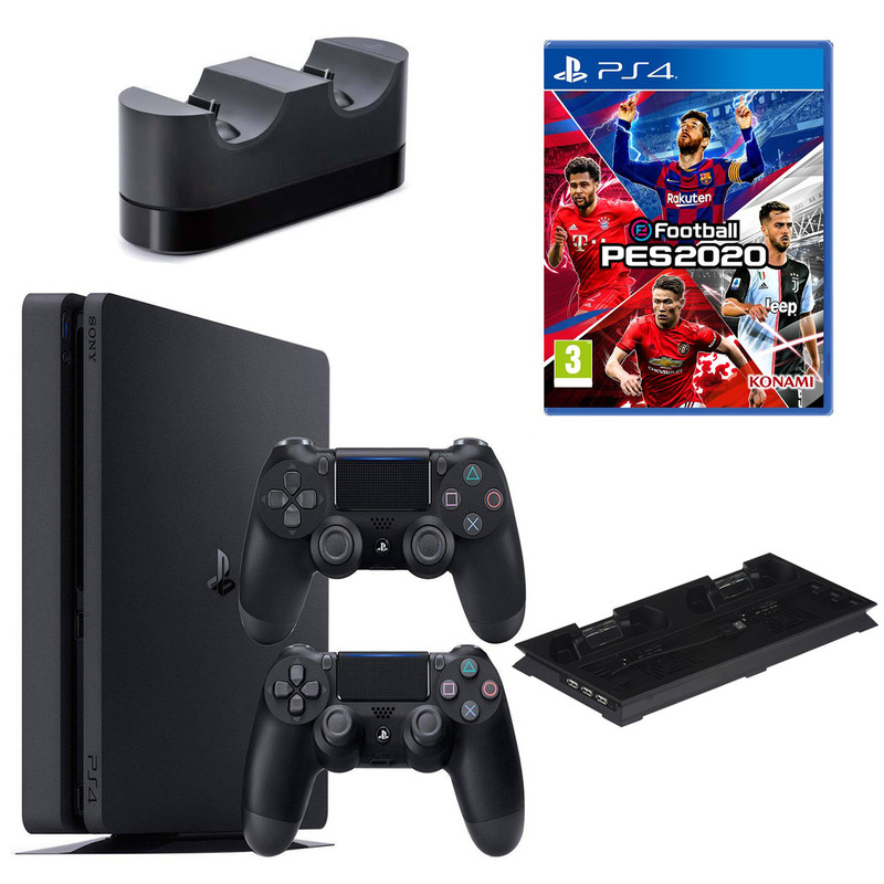 کنسول بازی سونی مدل Playstation 4 Slim ریجن 3 کد CUH-2218B ظرفیت 1 ترابایت به همراه کارت نصب 20 عدد بازی